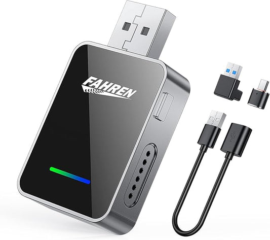 2026 Wireless CarPlay Adapter for Car, Plug & Play Auto-Link for iPhone & Android, Enhanced Stability for iOS 12+ & Android 11+ Systems