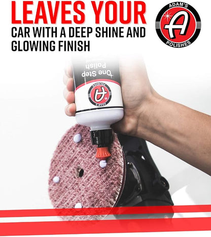 Adam's Premium Polisher Pad (5.5", One Step Polishing Pad) - Blended Wool & Microfiber Cuts & Finishes in One Step - Color Coded to Match with Recommended Polish or Compound