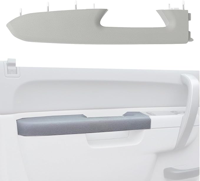 Upgraded Door Armrest Repair Kit Left Driver Side Door Panel Handle Gray Compatible with 2010-2014 Chevy Silverado GMC Sierra 1500 2500HD 3500HD Replaces 22818466