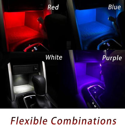 Ambient Light Central Console Box Footwell Glove Box Light for Toyota Corolla NX RX Subaru SAI RAV etc. (RED)