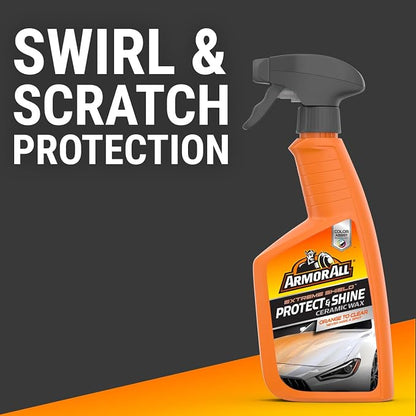 Armor All Extreme Shield Protect & Shine Ceramic Wax, Color Changing Spray Car Wax, 16 Fl Oz Bottle