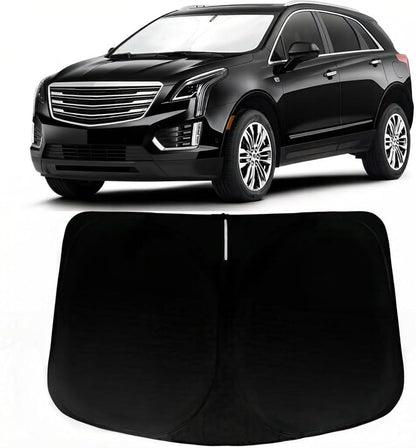 Windshield Sun Shade for Cadillac XT5 2017-2025 2026, Car Front Window Sunshade with 240T Sun Visor Protector Blocks UV Rays Heat Sun Shield Accessories