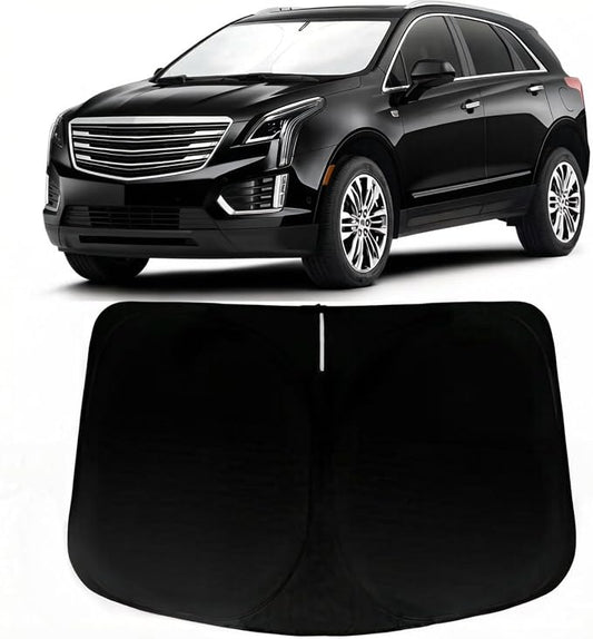 Windshield Sun Shade for Cadillac XT5 2017-2025 2026, Car Front Window Sunshade with 240T Sun Visor Protector Blocks UV Rays Heat Sun Shield Accessories