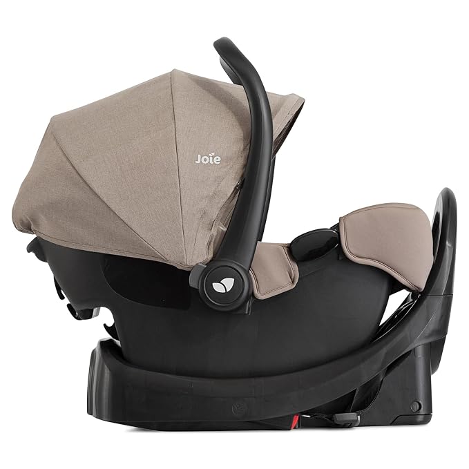 Joie Baby, Rue Lightweight Infant Car Seat & Anti-Rebound Base, Side-Impact Protection, 5-Point Harness, and UPF 50+ Canopy for Newborns and Infants (Mocha)