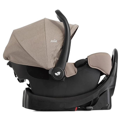 Joie Baby, Rue Lightweight Infant Car Seat & Anti-Rebound Base, Side-Impact Protection, 5-Point Harness, and UPF 50+ Canopy for Newborns and Infants (Mocha)