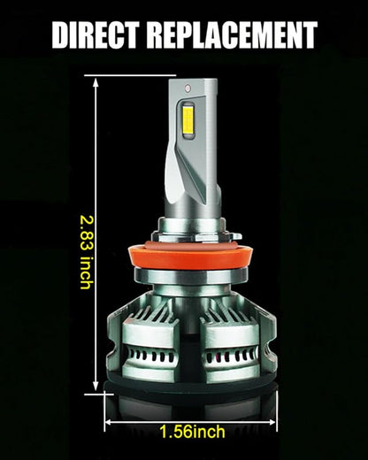 2016-2023 Toyota Tacoma Hi/Lo Beam Bulbs&Fog Lights 6000K 40000LM | h11 Light Bulb Combo, Pure White Brightness, offroad powersports, 1:1 Replacement, Plug and Play, 6-Pack