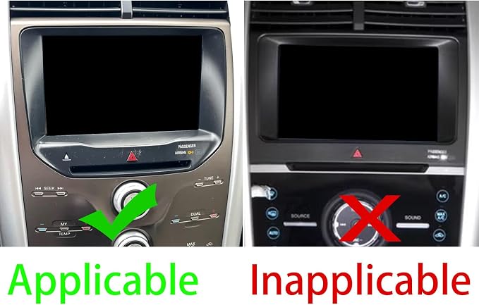 Premium Carbon Fiber Only Compatible with Ford Edge 2011-2014 SEL Accessories Car Hazard Emergency Warning Push Button Switch Panel Cover Interior Trim Sticker Decal Black 1PC