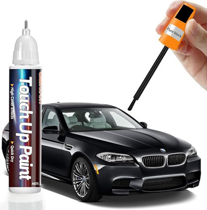 Touch Up Paint Pen for Cars, Car Paint Scratch Repair, 2-In-1 Car Touch Up Paint Fill Paint Pen, Quick & Easy Solution to Repair Minor Automotive Scratches 0.8 fl oz (Black)