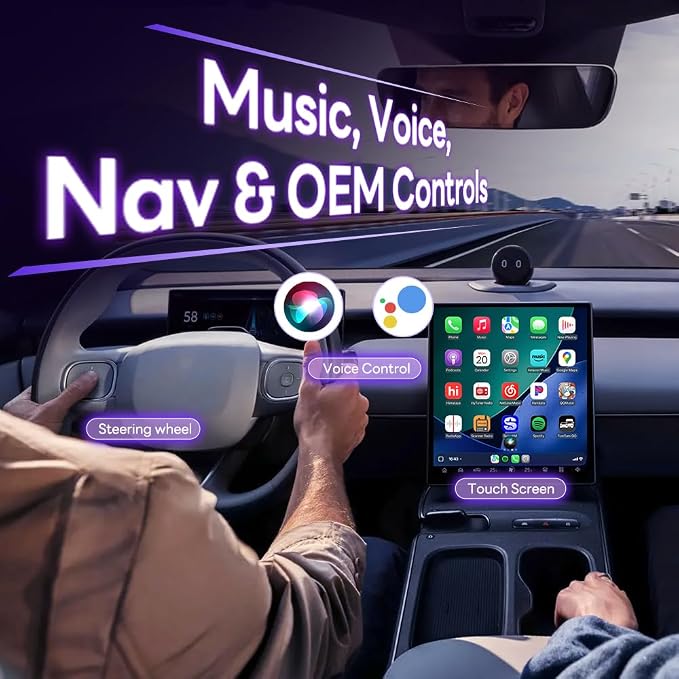 CarlinKit 5.0 Wireless CarPlay & Android Auto Adapter | 5GHz WiFi | Wired to Wireless | Auto Connect | for OEM Wired Cars