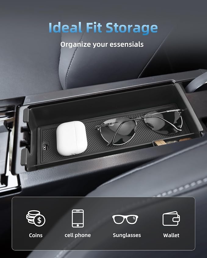 Dashboard Screen Storage Tray & Center Console Organizer for 2023-2026 Toyota Prius – 2025 2026 Prius Interior Accessories