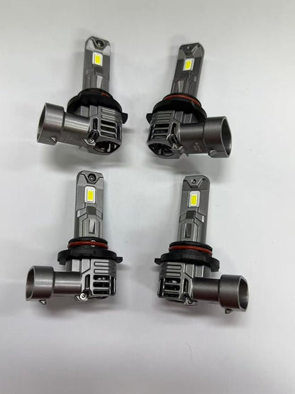 SEALIGHT 9005 9006 Bulbs Combo, 800% Brightness 100000LM, 6500K White Super Bright 9005/HB3 9006/HB4 Fog Light Bulbs, Plug and Play, Pack of 4