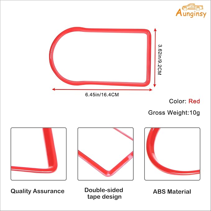 Aunginsy Car Gear Shift Panel Cup Holder Trim Ring Compatible with Toyota Tacoma 2016-2023 Truck Center Console Gear Shifter Cup Holder Panel Decorative Frame Protection Cover ABS Interior Accessories