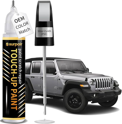 Silver Zynith PSE Touch up Paint for JEEP OEM Color Match Car Scratch Repair Kit for Nicks & Chips Scratches Quick & Easy Paint Fix 2-In-1 Car Scratch Remover Pen