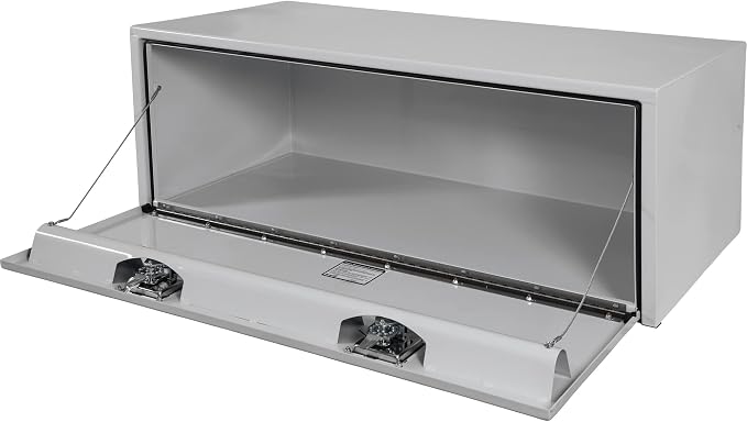 Buyers Products 1708410 White Steel Underbody Truck Tool Box, 18 x 24 x 48, Made in USA, 14 Ga Steel, Locking Stainless Latch, Weather-Resistant, Powder-Coated, Secure Storage for Work Trucks