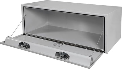 Buyers Products 1708410 White Steel Underbody Truck Tool Box, 18 x 24 x 48, Made in USA, 14 Ga Steel, Locking Stainless Latch, Weather-Resistant, Powder-Coated, Secure Storage for Work Trucks