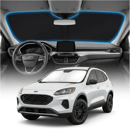 for Ford Escape Sun Shade Windshield Cover - Custom Fit Escape Accessories 2020-2025 2026 Sunshade Foldable UV Protection & Heat Shield Sun Visor Accessories
