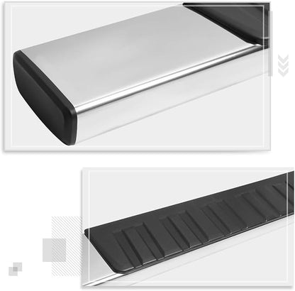 Pair of 6" Chrome Stainless Steel Running Boards Side Steps Nerf Bars Compatible with 07-19 Silverado Sierra Regular Cab