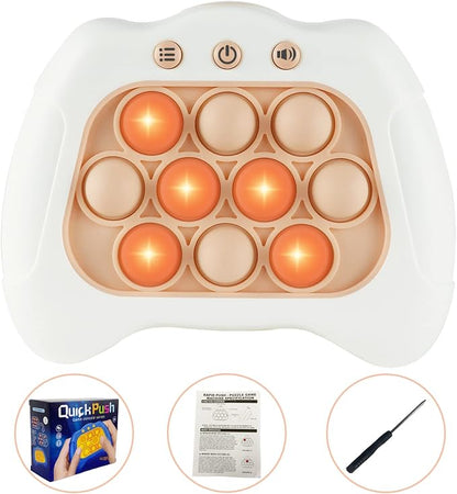 Intoypad Pop The Target! Handheld Speed Push Game Machine: A Fun Multiplayer Game for Family. Sensory Fidget Toy Christmas Toys Gifts for 6 7 8 9 10 11 12 Years Old Kids Road Trip Car Games Kids White