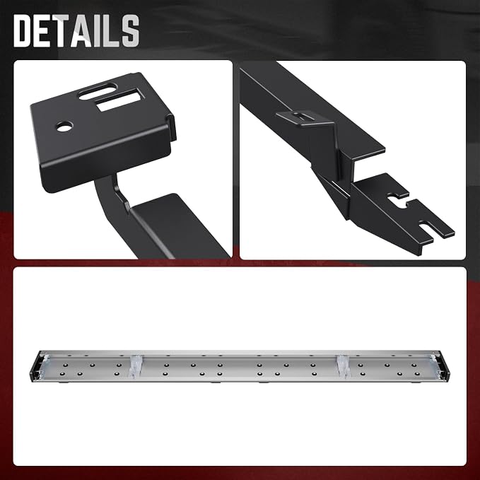DNA Motoring 6.5" Flat Running Boards Side Step Nerf Rails Bars Compatible with 2022-2024 Mitsubishi Outlander, STEPB-U-OTL22-T1