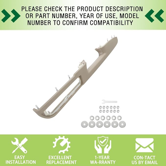 80995 Door Armrest Repair Front Left Side Door Panel Handle Beige Compatible with 2010-2014 Chevrolet Chevy Silverado Suburban Avalanche Tahoe,GMC Sierra Yukon Replaces 84127282