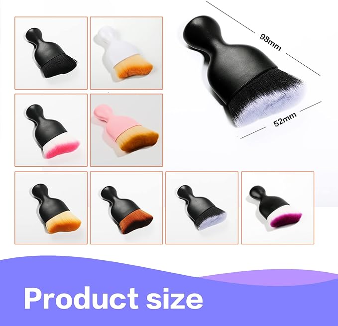 AOCISKA Car Interior Detailing Brush,Soft Bristle Cleaning Brush Car Detailing Brush Dusting Brush,Car Interior Cleaning Tool,Auto Detail Brush Car Dash Duster Brush (Black&Purple with Cap)