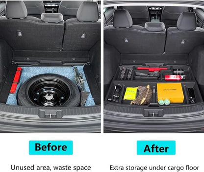2023-2026 Honda CR-V Trunk Organizer, SUV Insert Cargo Rear Hatch Storage Box fits CRV EX LX EX-L Turbo Sport Under Cargo Floor Storage Bins