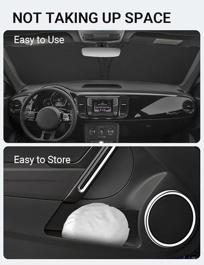 Proadsy 2026 Upgrade Front Windshield Sun Shade Foldable Sunshade Protector Custom Fit 2012-2019 VW Beetle Accessories