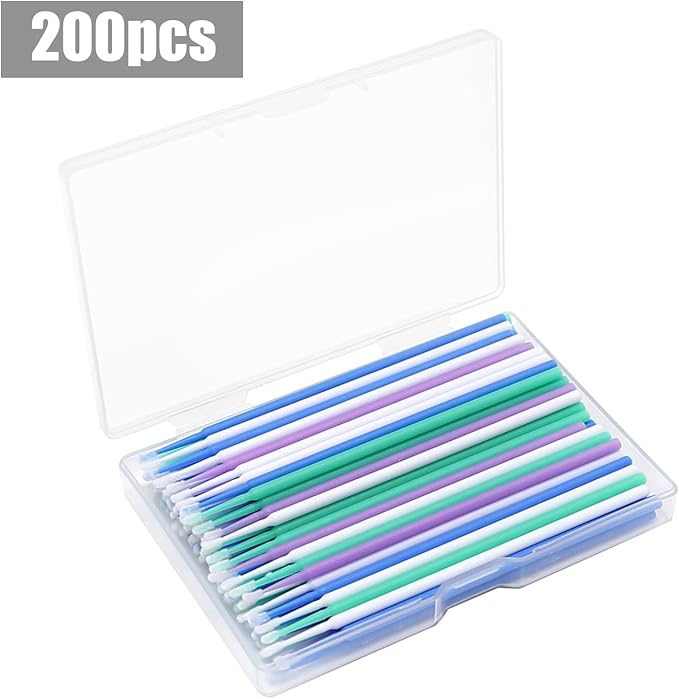 Touch Up Paint Brushes for Automotive Paint Chip Repair Disposable Micro Applicators (1.5, 2.0,2.0, 2.5MM, Multi)-200PCS
