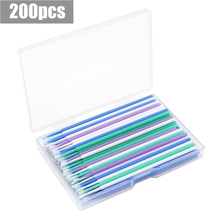 Touch Up Paint Brushes for Automotive Paint Chip Repair Disposable Micro Applicators (1.5, 2.0,2.0, 2.5MM, Multi)-200PCS