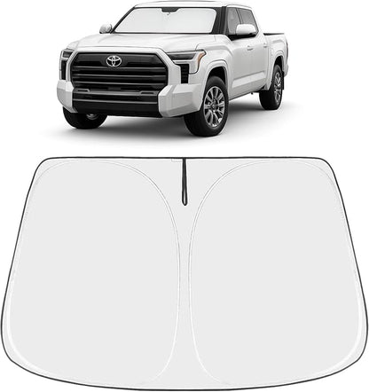 Proadsy Windshield Sun Shade for Toyota Sequoia 2023-2025 2026/ Toyota Tundra 2022-2025 2026 Limited SR5 Platinum TRD Pro Pickup Foldable Front Sunshade Car Protector Tundra Accessories