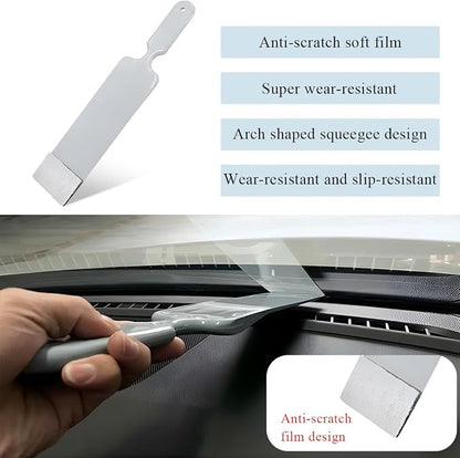 Yourkar Car Paddle Squeegee, Flat Long Handle Window Tint Film Installation Tools, Paddle Scraper for Car Front and Rear Windows Glass Cleaning, Universal Car Accessories