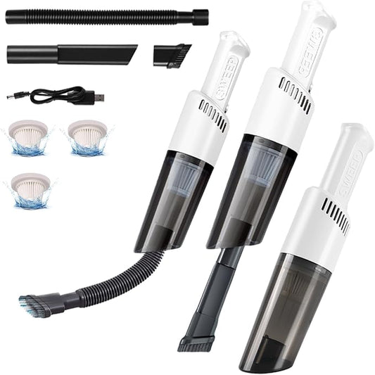 Handheld Vacuum Cleaner Cordless, Lightweight 1.5 lb, 3600Pa Suction, 50W Motor, Type-C Rechargeable, Bagless HEPA Filter, 20 Min Runtime for Car, Sofa, Home, Pet Hair（White）