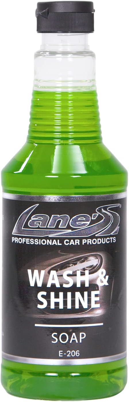 LANE'S Car Soap Car Wax Soap Car Wash Mitt the Perfect Wax Shampoo for Auto Detailing/Interior Care Products High Foaming With Gentle & Concentrated Formula - E-206-16oz