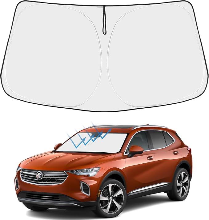 Proadsy Front Windshield Sun Shade Foldable Sunshade Protector Custom Fit 2026 2025 2024 2023 2022 2021 Buick Envision 1SV, Preferred, Essence, Premium, Premium II SUV Accessories