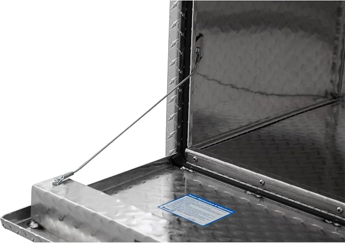 Buyers Products 1705120 Diamond Tread Aluminum Underbody Truck Tool Box, 18 x 24 x 48, Made in USA, .100 in. Thick, Corrosion Resistant, Locking Compression Latch, Secure Storage for Work Trucks