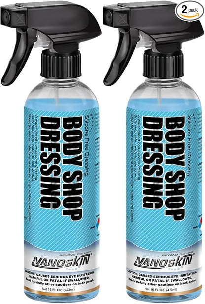 Nanoskin BODY SHOP DRESSING for Professional Automotive Care, 32 Oz. (2x16 Oz) – Silicone-Free, High-Gloss Shine for Exterior Rubber, Vinyl, and Plastic Surfaces | Perfect for Car, Truck, RV, and Boat