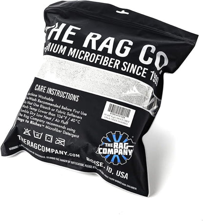 The Rag Company - Eagle Edgeless 500 (4-Pack) Professional Korean 70/30 Blend Super Plush Microfiber Detailing Towels, 500GSM, 16in x 16in, Ice Grey