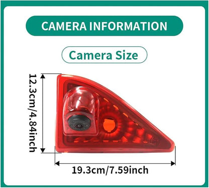 Reversing Camera Kit for Master 3 5-inch TFT LCD Car Dual Bracket Monitor with Brake Light Rear Waterproof Reverse Camera