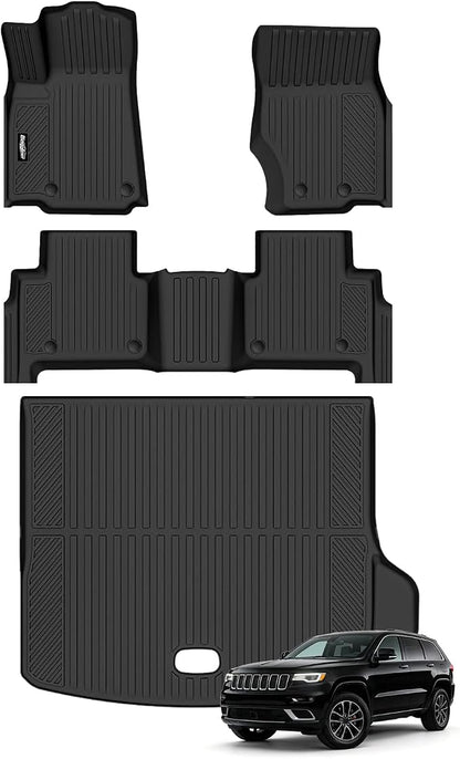 Floor Mats for Jeep Grand Cherokee (Include 4xe Not WK or L) 2022-2025 2026, Trunk Mat All Weather TPE Protector for Jeep Grand Cherokee Accessories
