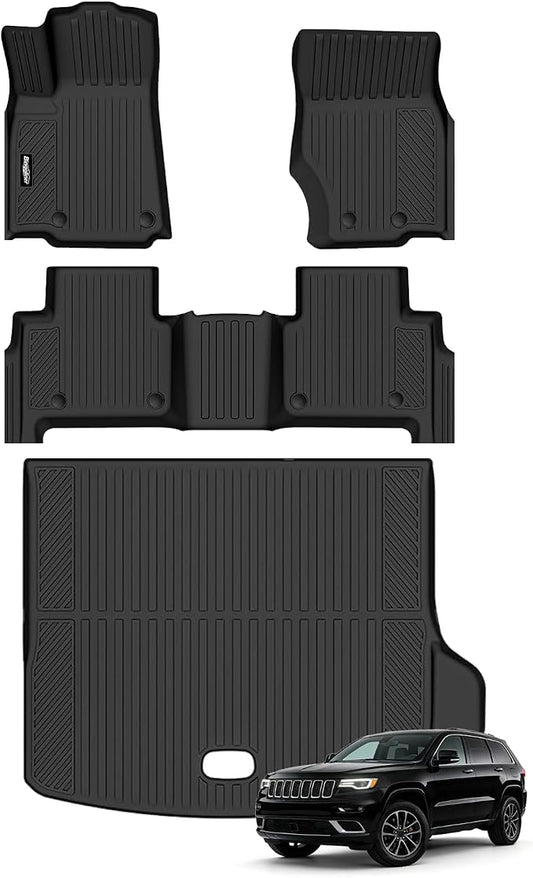 Floor Mats for Jeep Grand Cherokee (Include 4xe Not WK or L) 2022-2025 2026, Trunk Mat All Weather TPE Protector for Jeep Grand Cherokee Accessories