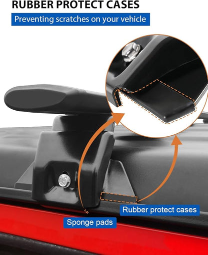 Wonderdriver Heavy Duty 330lb Roof Rack Cross Bars Compatible with Jeep Wrangler JK JL Gladiator JT 2007-2026, 2 & 4 Door Aluminum Crossbars Rooftop Cargo Bag Kayak Bike Carrier