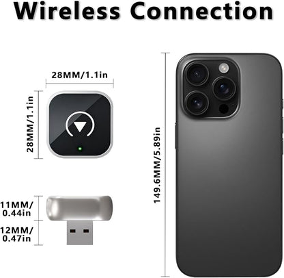 Wireless CarPlay & Android Auto Adapter,DonglePlug & Play Wireless CarPlay Adapter with USB/Type-C Port, Compatible with Most Car Models-Smart Automotive Integration for Drivers,Silver