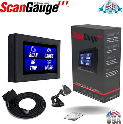 ScanGauge 3 Touch Screen OBD2 Scanner, Digital Gauges & Trip Computer SG3 | Digital Gauges, WiFi Updates, SG3