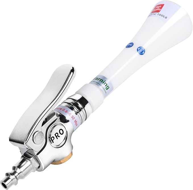Upgraded Portable Car Cleaning Gun Detailing Interior Dry Air Blow Gun with Tapered Nozzle High Pressure Blower Cleaning Tool for Car Surfaces Quickly Blasts Dust, Works with Air Compressor