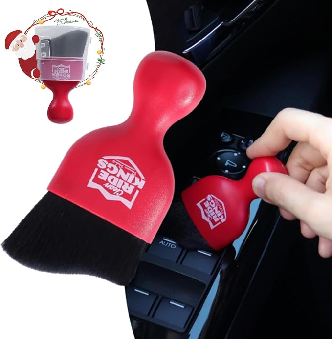 Car Interior Cleaner,Auto Soft Hair Detailing Brush Car Cleaning Kit Auto Detailing Tools Car Cleaning Supplies Car Accessories Car Gifts for Men Women Red