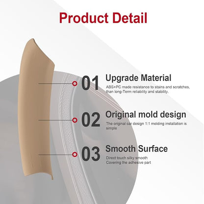 4PCS Beige Driver Door Armrest Box and Pull Handle kit Covers Trim Compatible with X3 X4 F25 F26 2011-2017 Left Side Storage Box