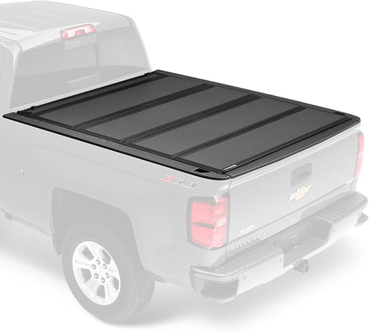 RealTruck BAK BAKFlip MX4 Hard Folding Truck Bed Tonneau Cover | 448120 | Fits 2014-2018, 19 Ltd/Lgcy Chevy/GMC Silverado/Sierra, 2015-19 2500/3500HD 5' 9" Bed (69.3")