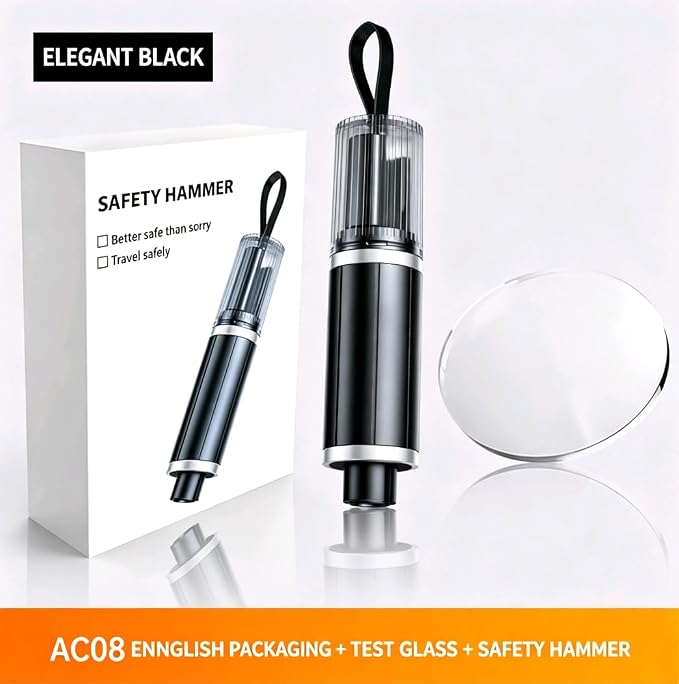2026 Upgraded Safe Hammer Glass Breaker Under Water, Car Hammer Seatbelt Cutter Window Breaker Emergency Escape Tool, Safehammer Glass Breaker for New Cars