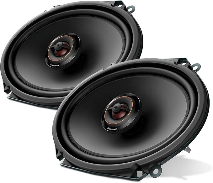 Pioneer D-Series TS-D68F 6” x 8” 2-Way Speakers (Pair) – 280W Max, Balanced Sound + Smooth Treble, Ideal Factory Upgrade, Add an Amplifier for Even Better Performance