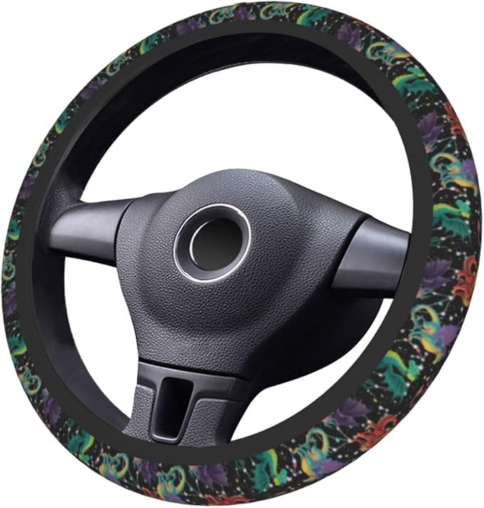Dragon Steering Wheel Covers Non Slip Neoprene Universal 15 Inch Steering Wheel Protector Car Cover for Men Women